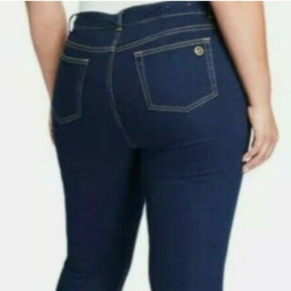 MICHAEL Michael Kors Denim - Michael Kors ‘Izzy' Skinny Jeans, Dark Blue, Size 20W